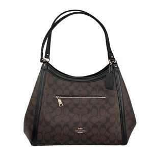 Coach Kristy shoulder bag in signature canvas in gold/brown & black, NWT